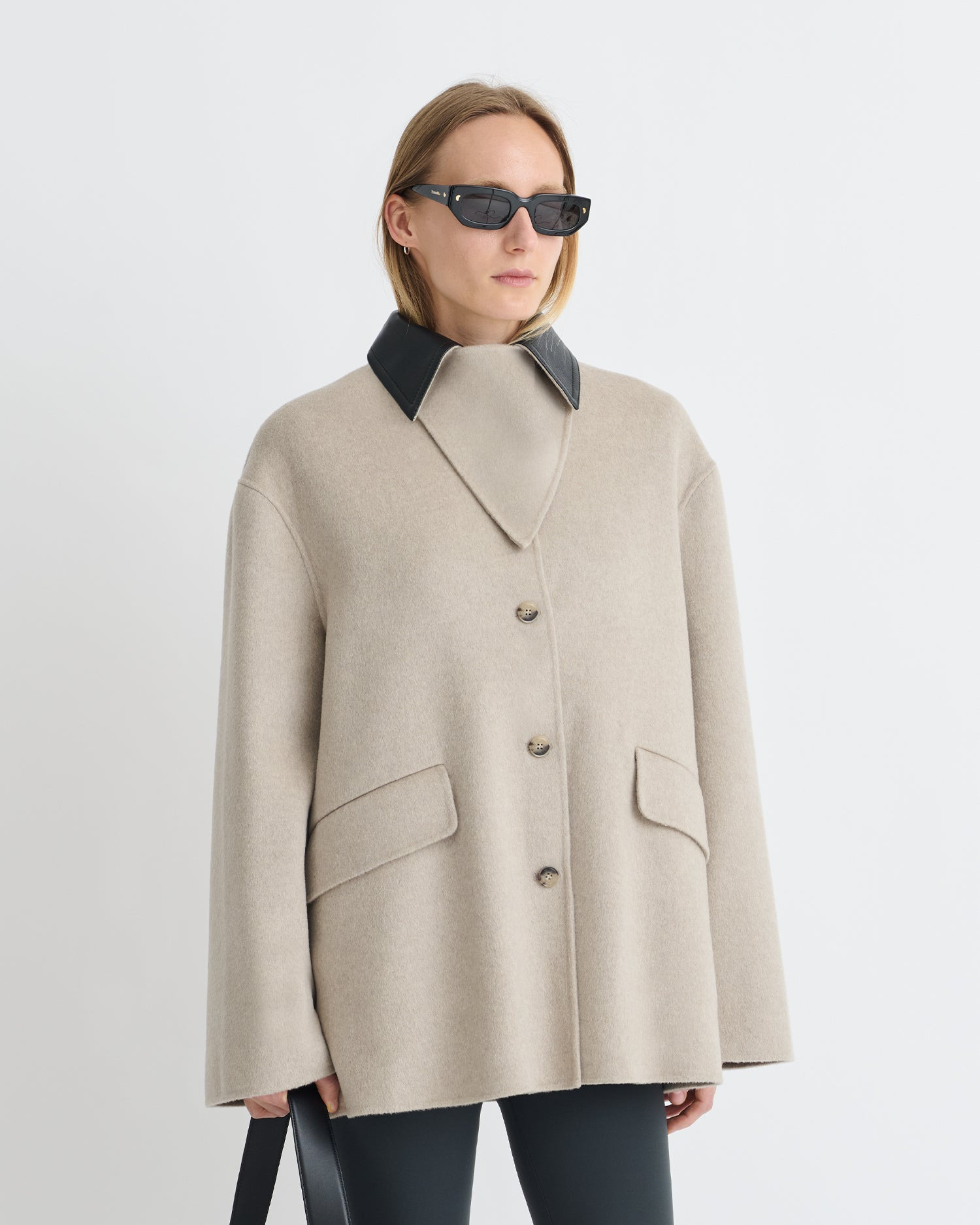 Double Wool/Regen Leather Jacket - 4