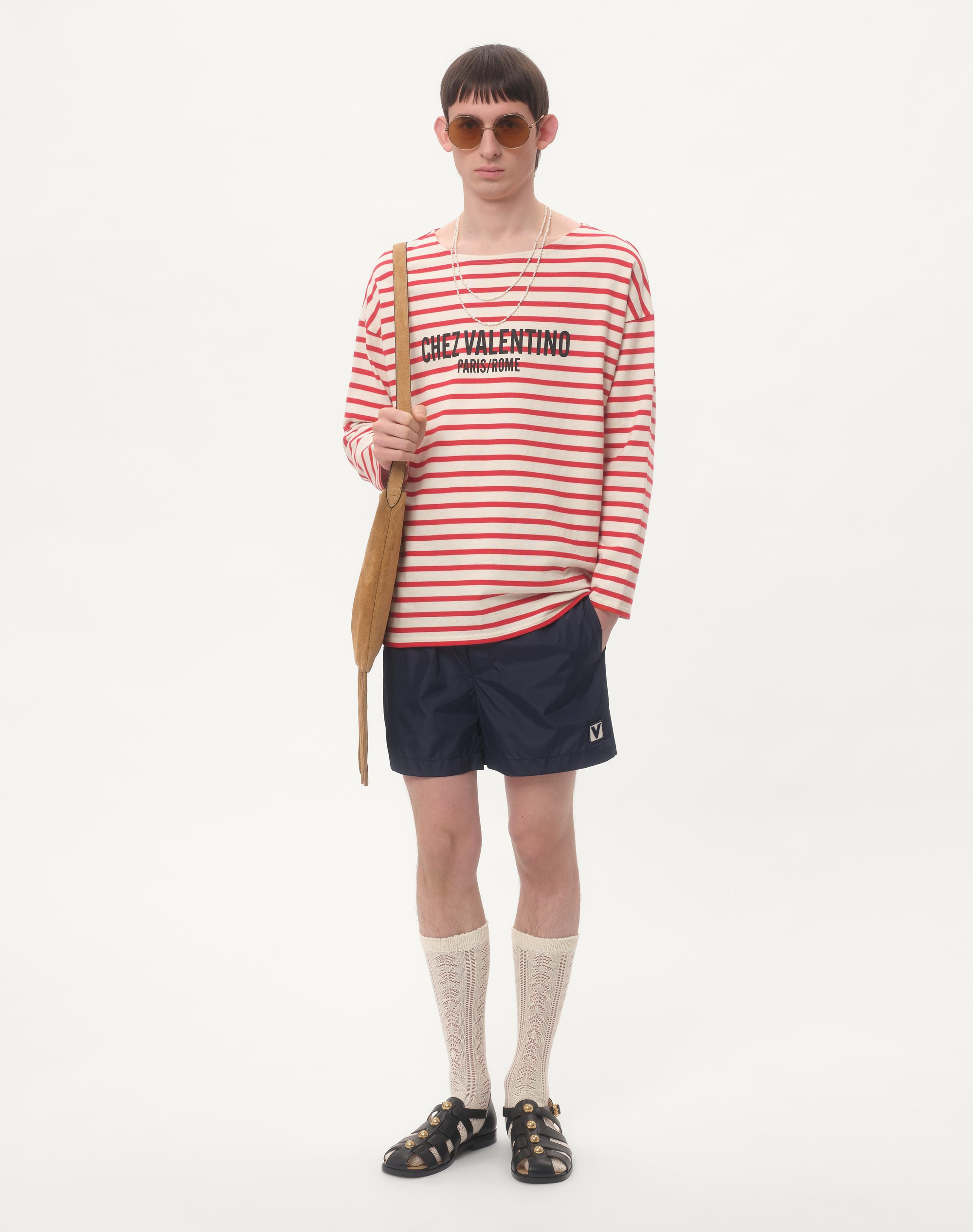 NYLON SWIMSUIT WITH CHEZ VALENTINO PATCH - 2