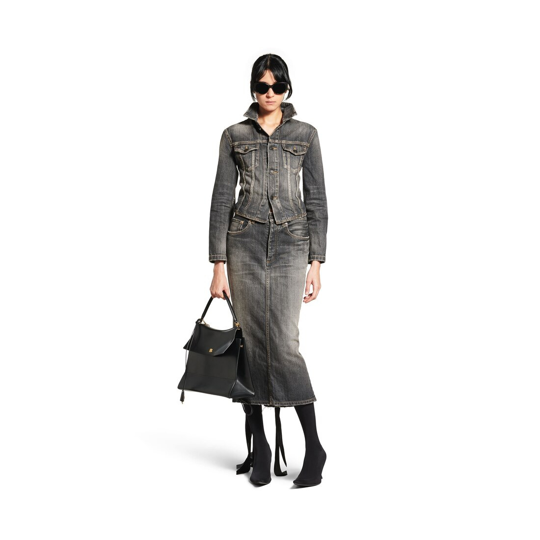 Women's Lace-up Jacket in Dark Grey - 2
