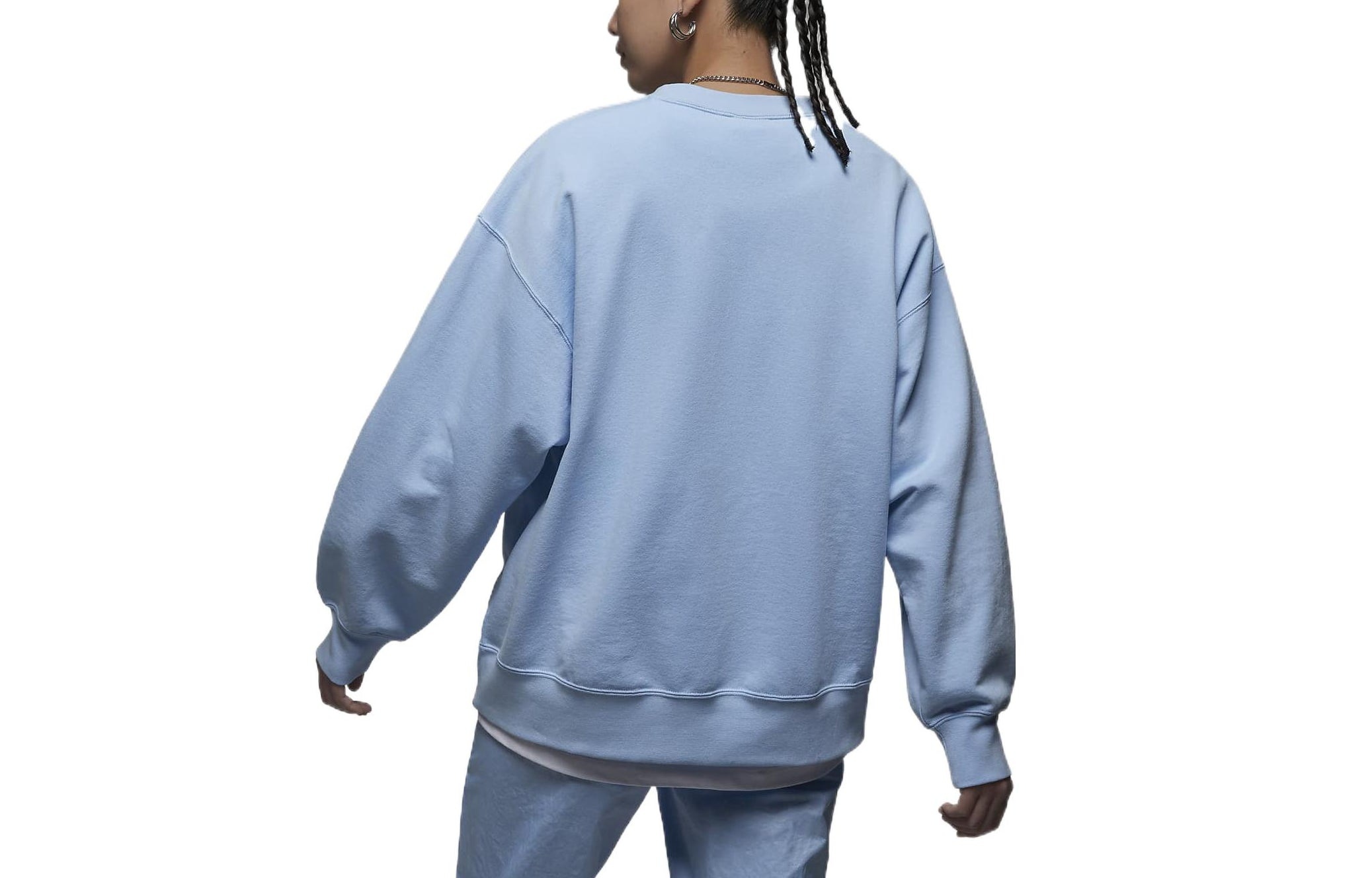 (WMNS) Air Jordan Flight Fleece Sweatshirt 'Blue' DQ4600-411 - 2