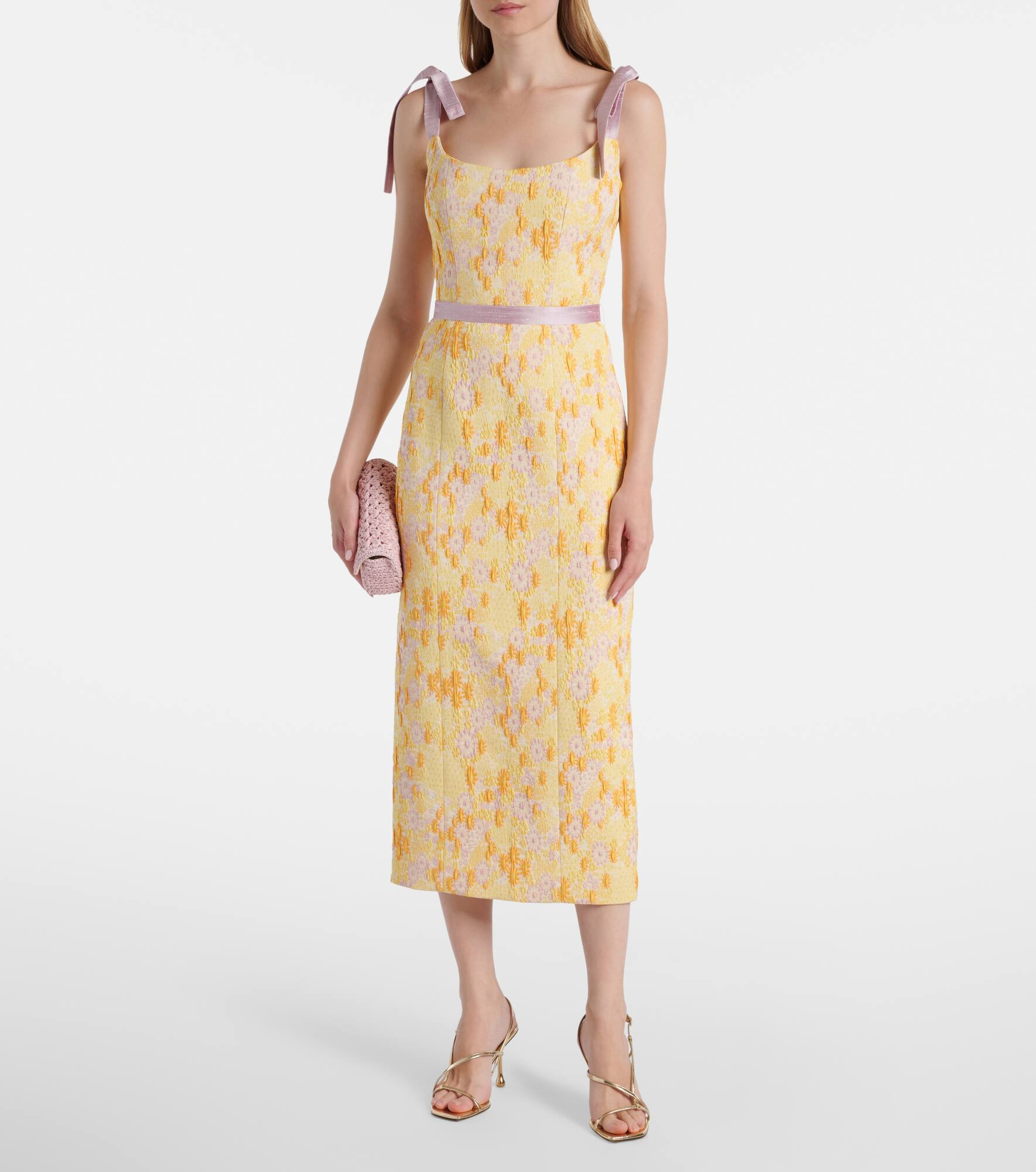 Acacia embroidered brocade corset dress - 2