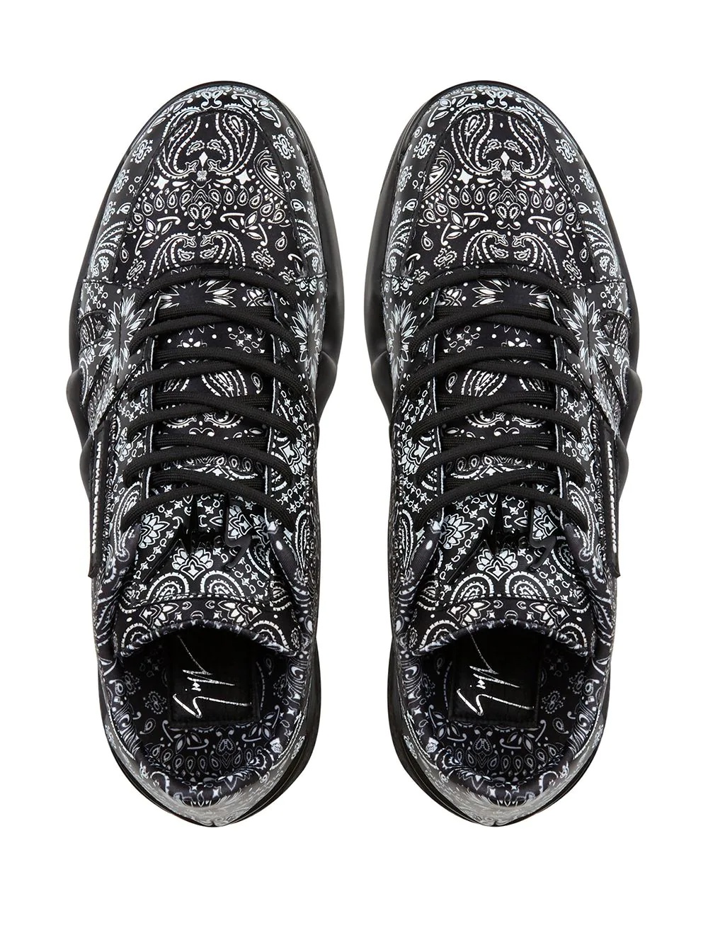 paisley print sneakers - 4
