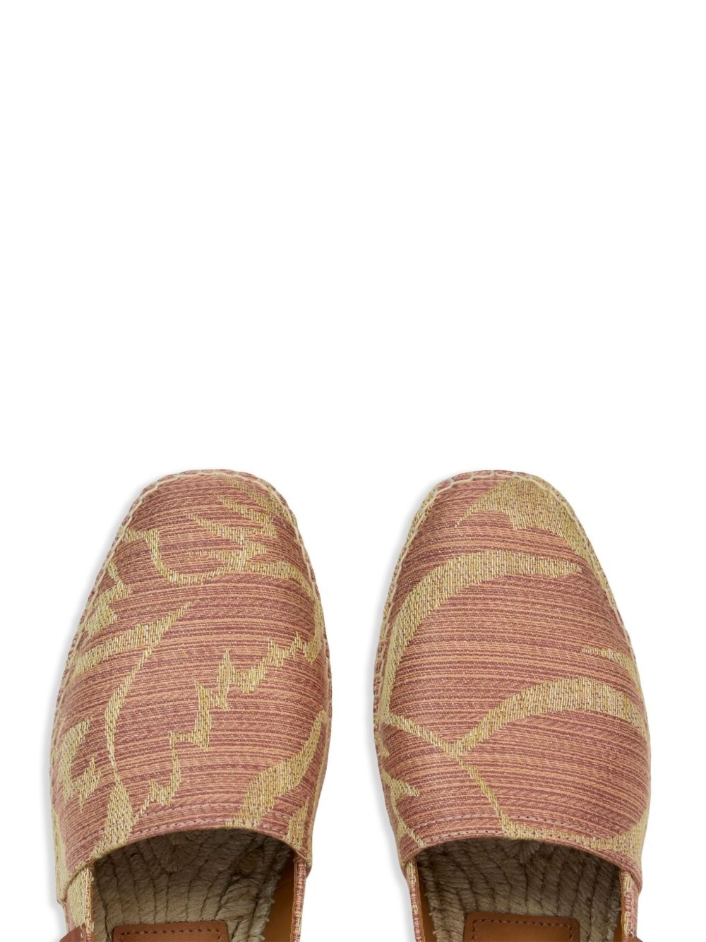 paisley-print linen espadrilles - 4
