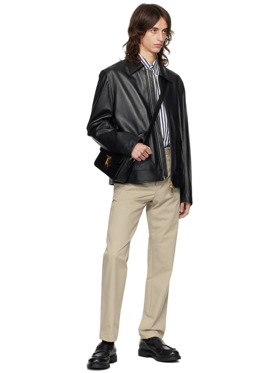 Beige Fine Trousers - 4