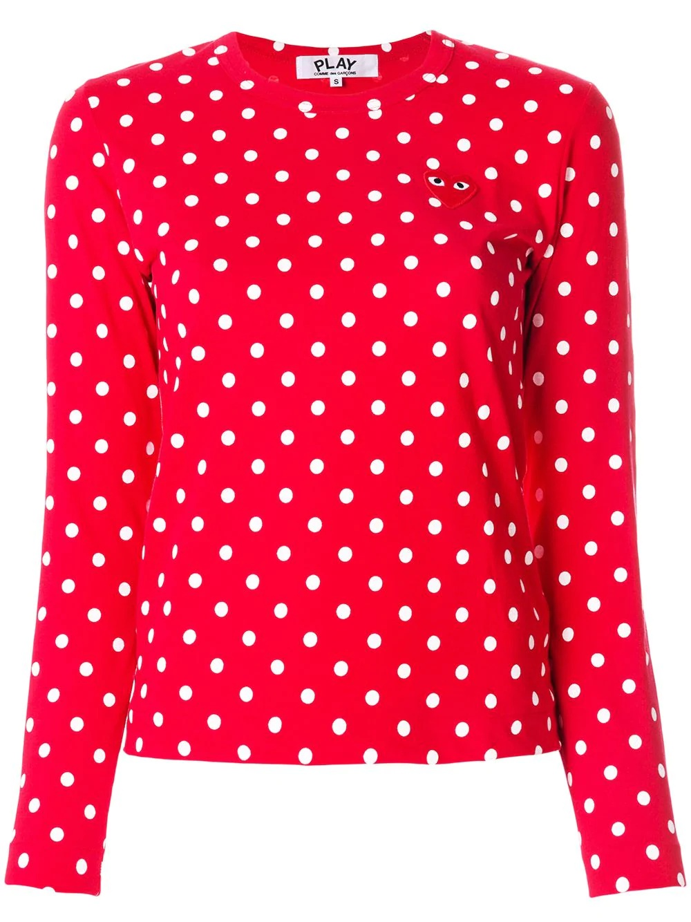 polka dot heart logo T-shirt - 1