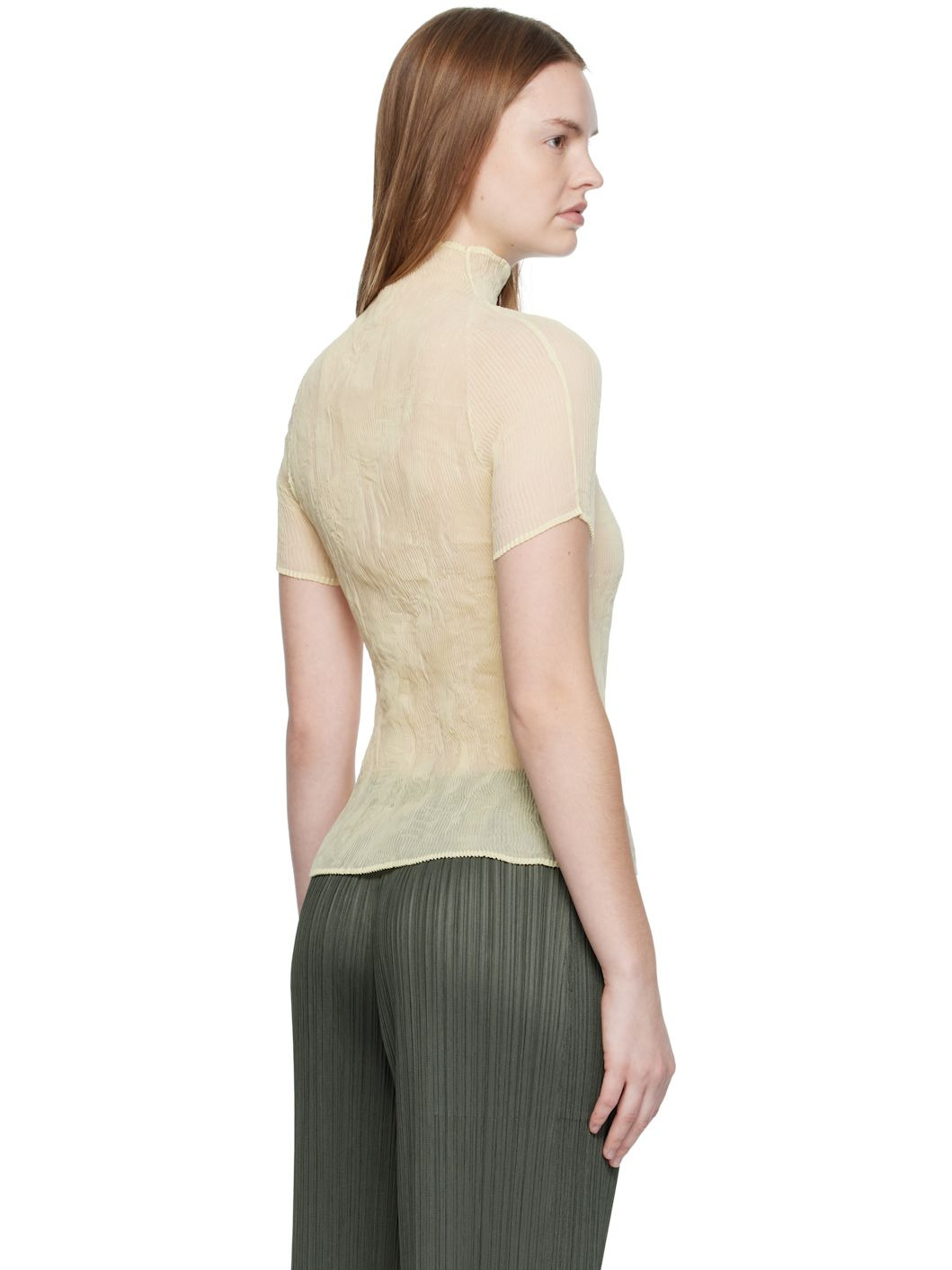 Off-White Chiffon Twist 3 Top - 3