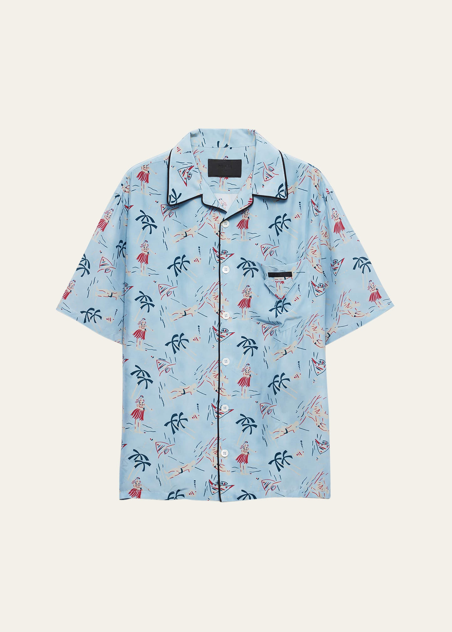 Men's Hawaiian-Print Short-Sleeve Shirt - 1