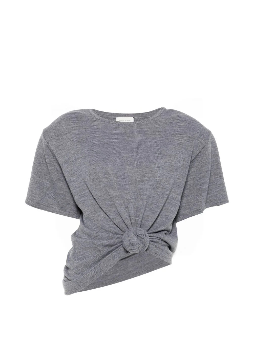 knotted cropped T-shirt - 1