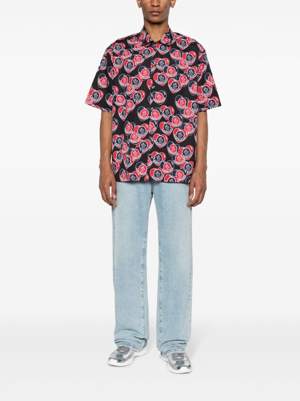 Heart logo-print cotton shirt - 2