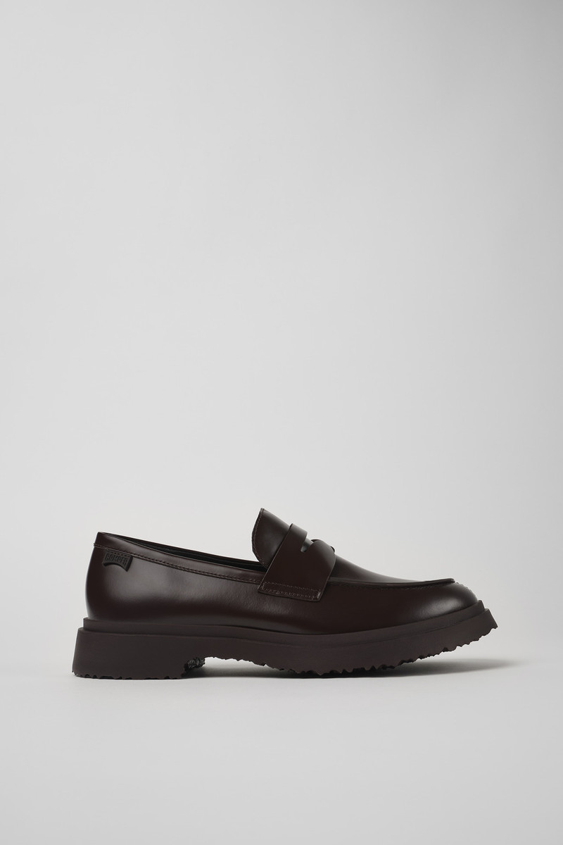 Brown leather loafers for men 1