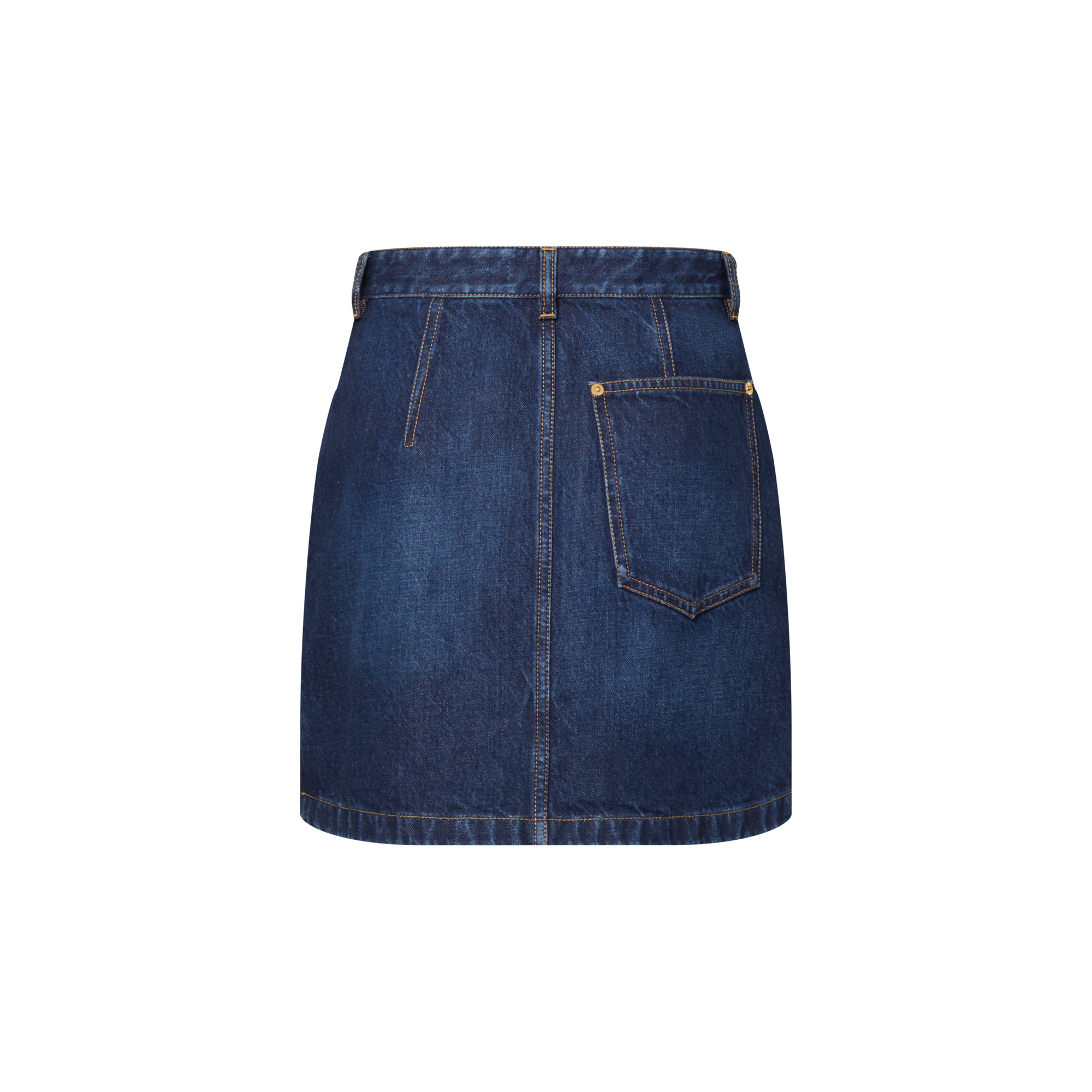 Washed Denim Skirt - 3