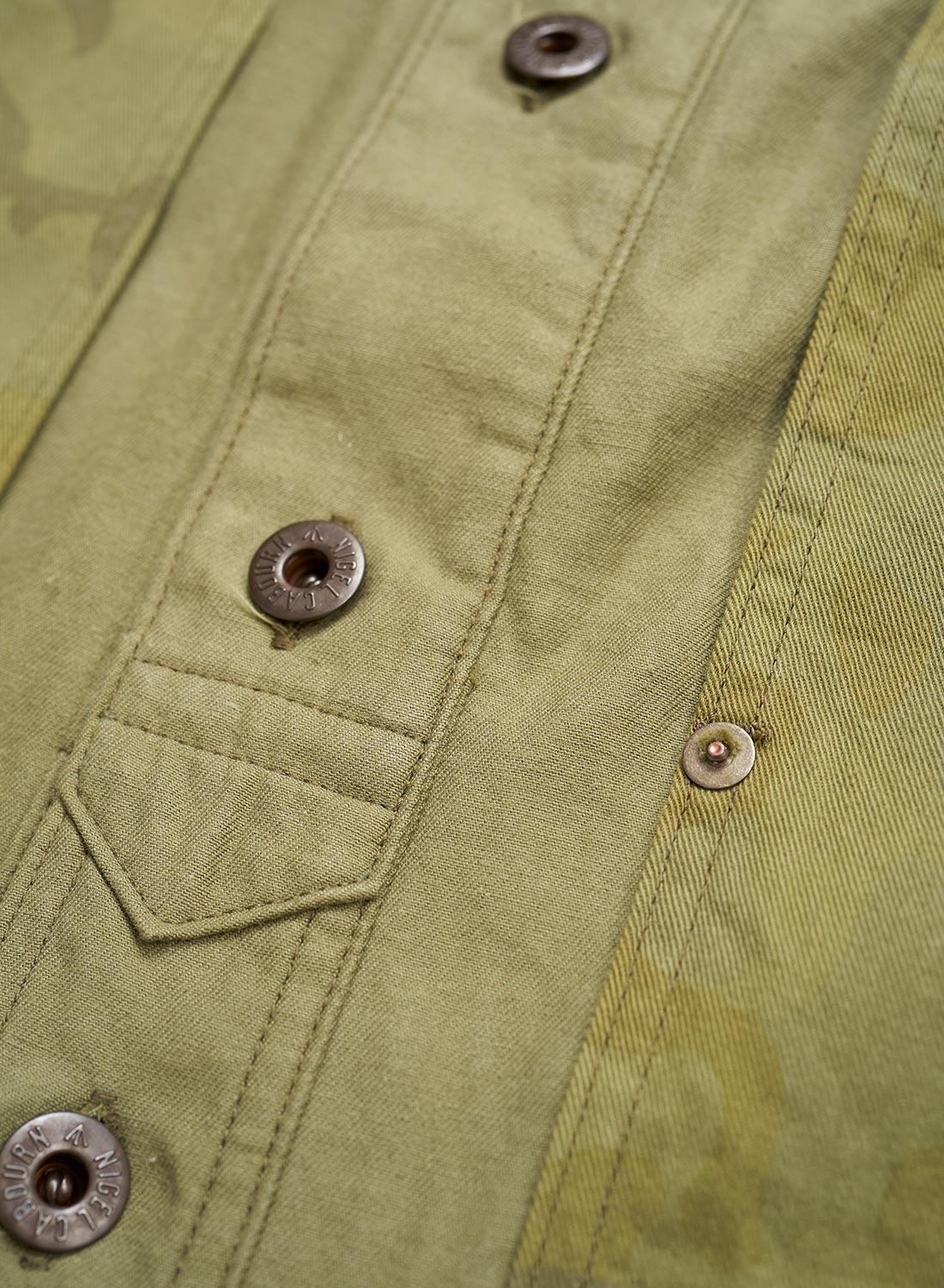 Utility Mix Jacket in Camo Green - 8