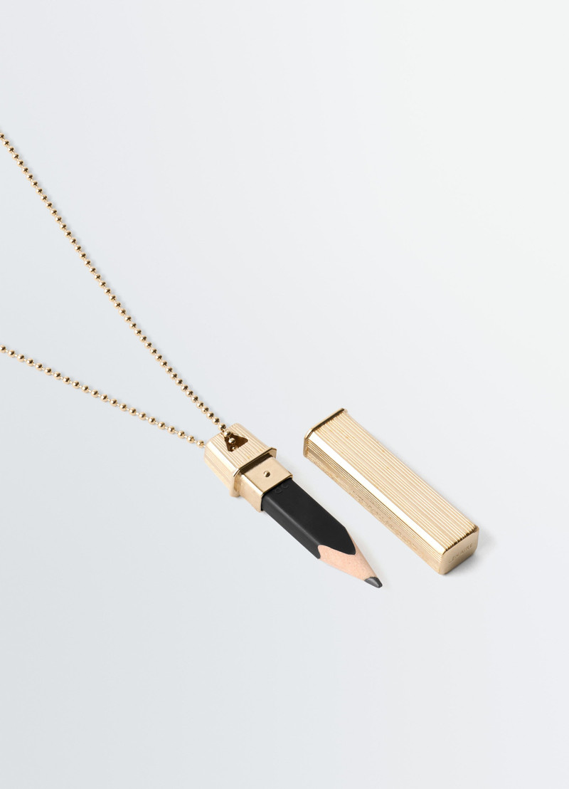 CARPENTER PEN NECKLACE IN BRASS 1