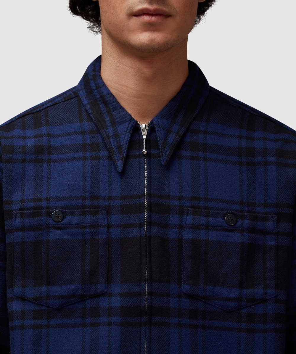 Heavy weight zip up flannel - 4
