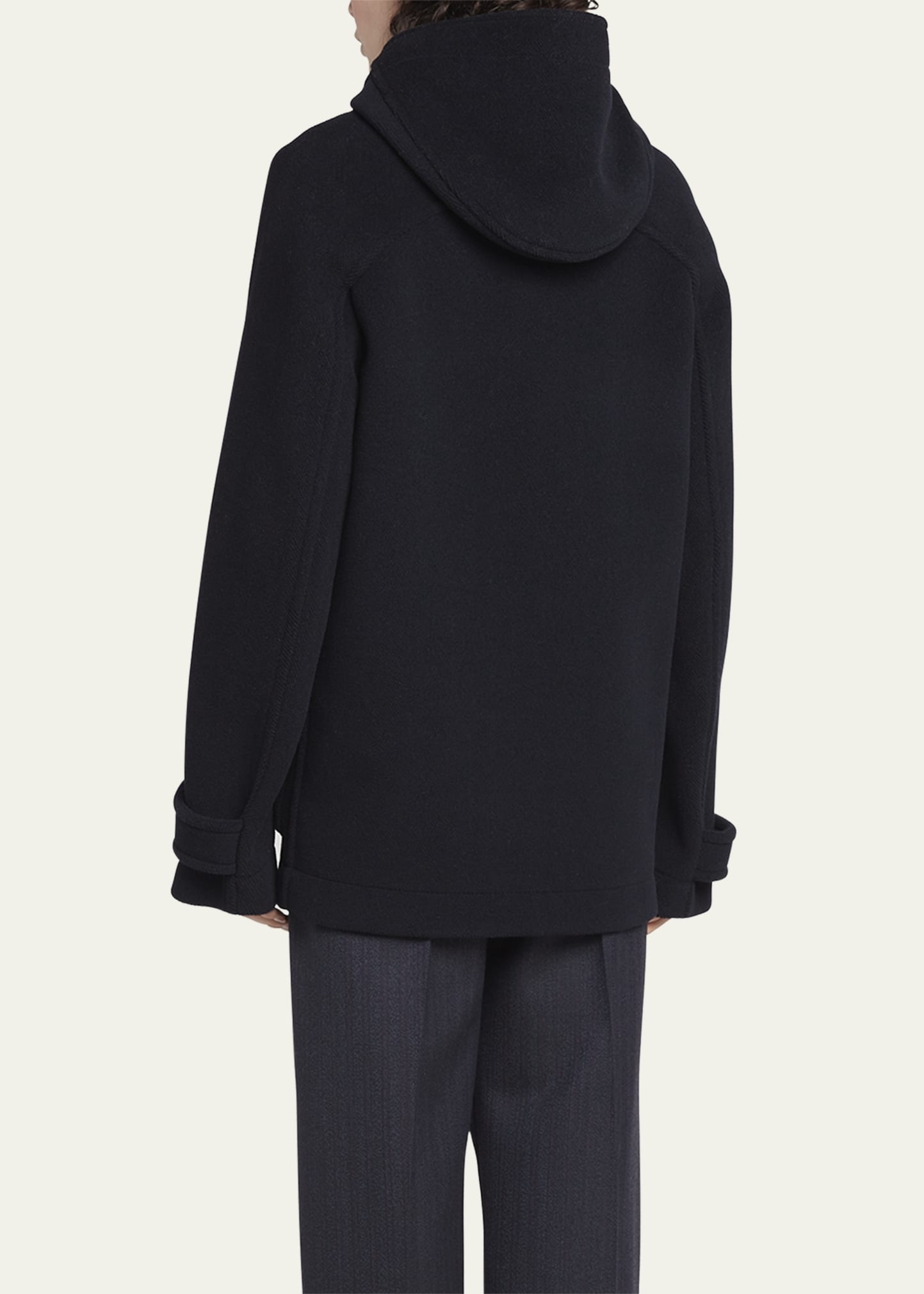 Knotted Wool Hood Coat - 3