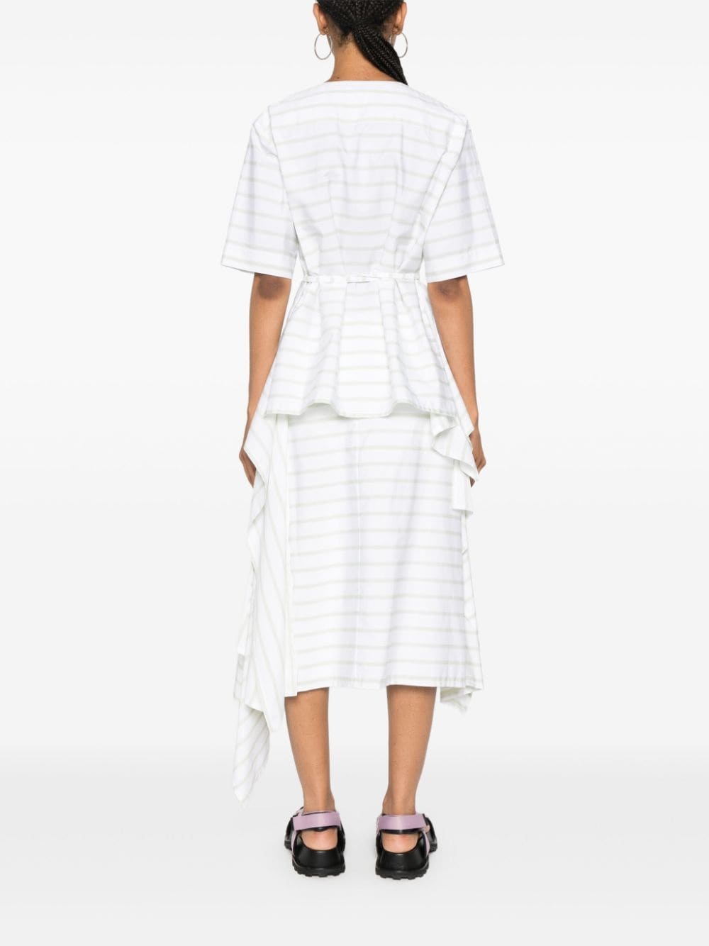 striped poplin shirt - 4