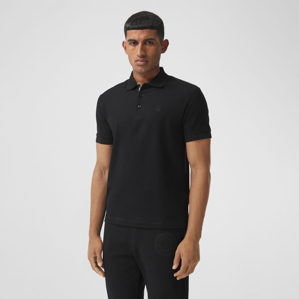 Monogram Motif Cotton Piqué Polo Shirt - 5