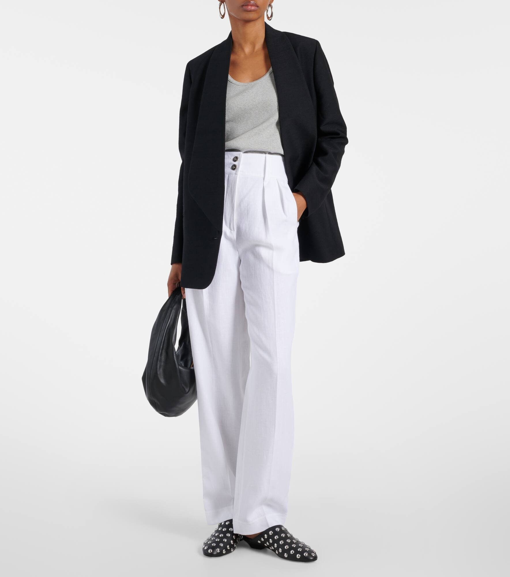 Linen wide-leg pants - 2