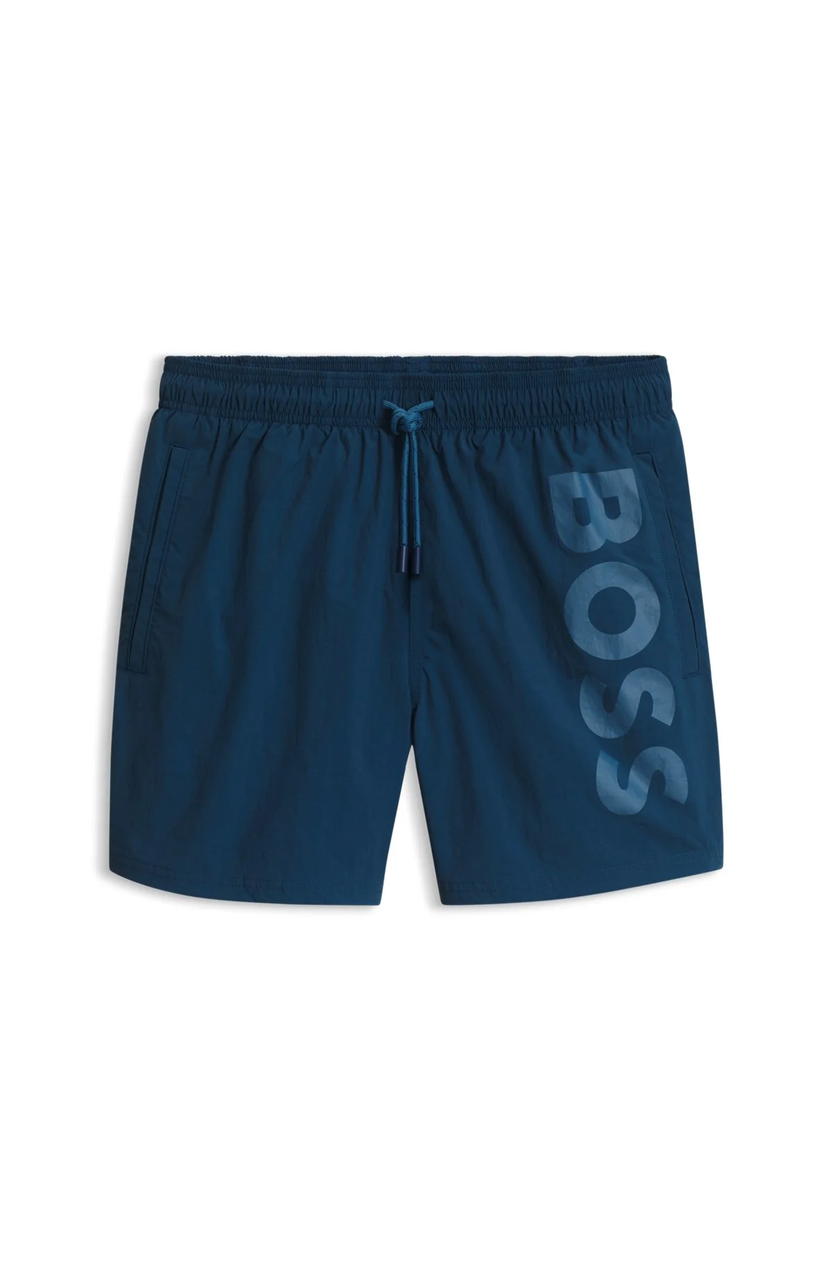 QUICK-DRYING SWIM SHORTS WITH PRINTED LOGO - 1