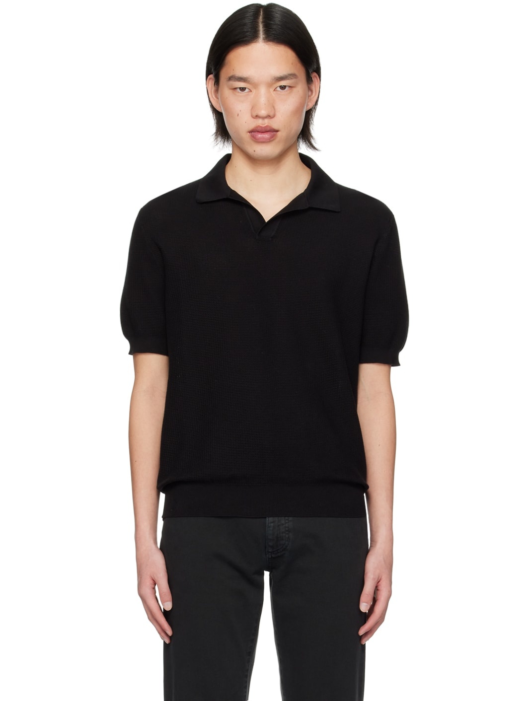 Black Rib Polo - 1