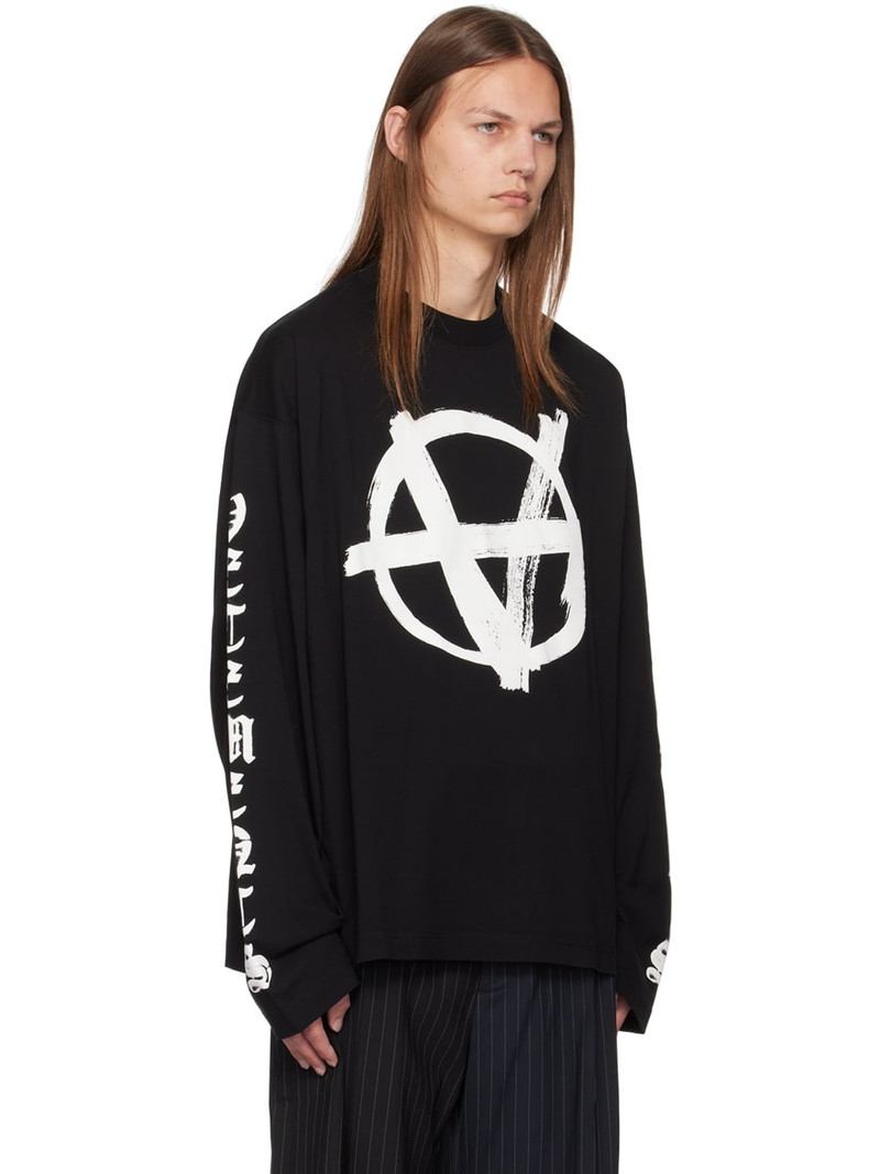 Black Anarchy Long Sleeve T-Shirt 2