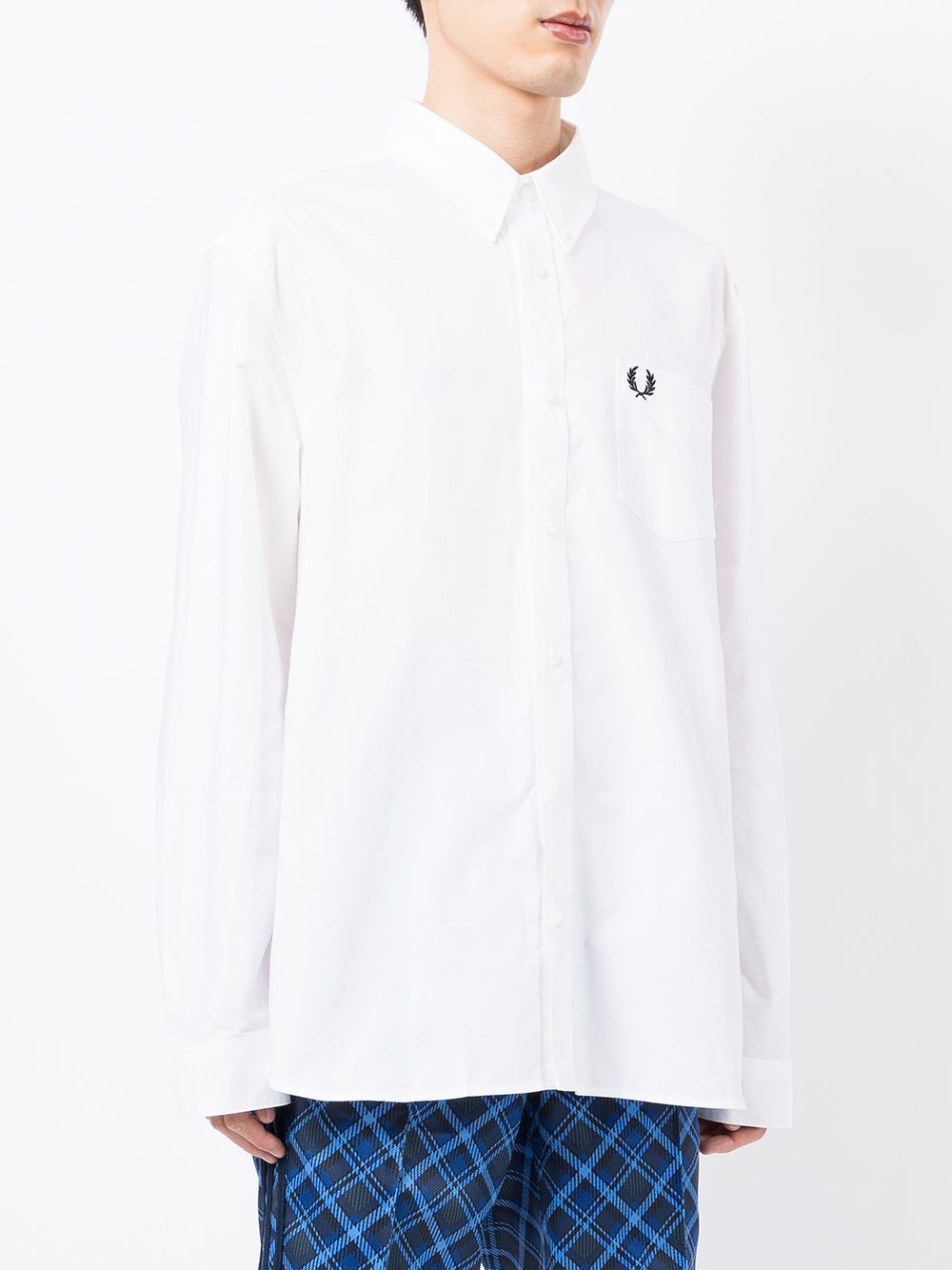 embroidered logo shirt - 3