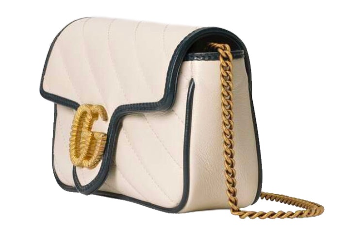 (WMNS) Gucci Marmont Series Shoulder Bag Mini White 574969-0OLFX-9085 - 3