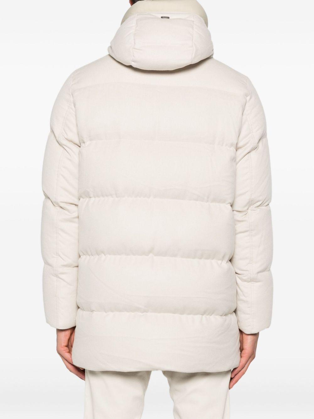 hooded quilted coat - 4