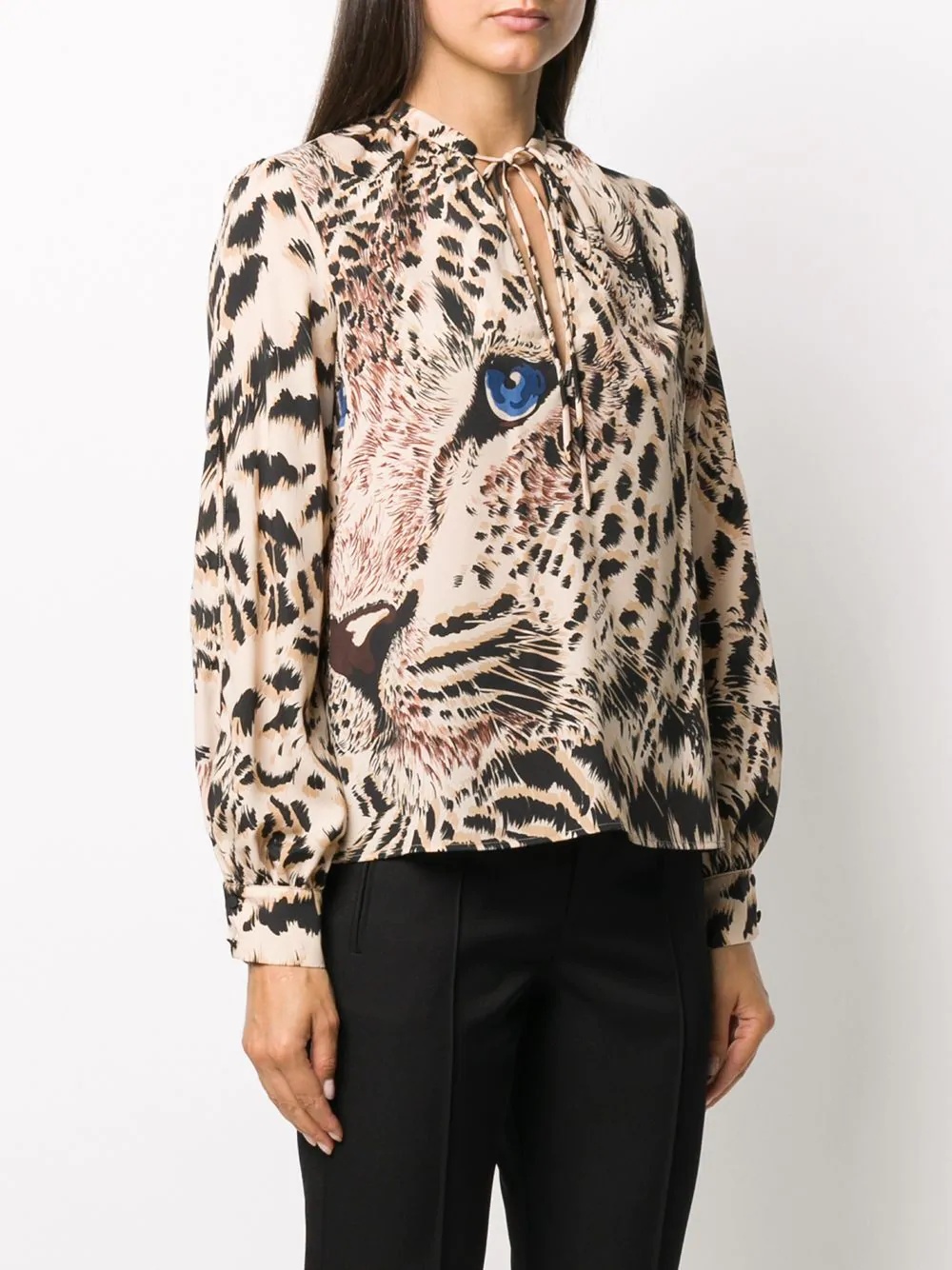 tiger print blouse - 3