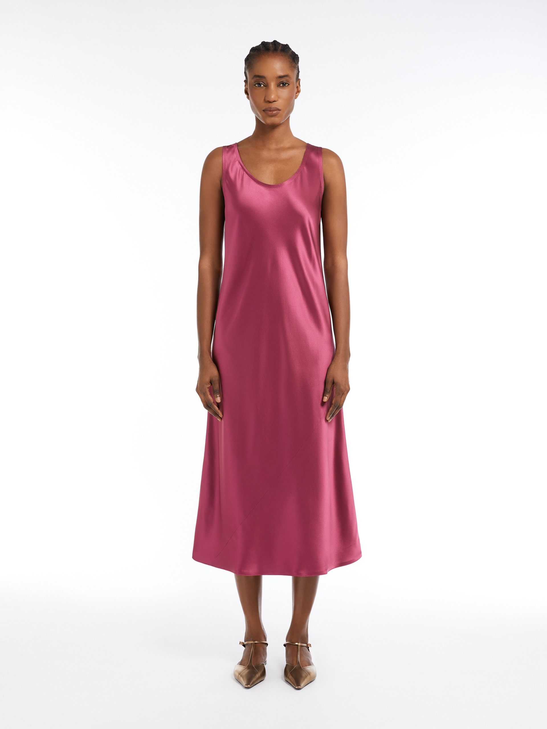 BANJO Flowing silk satin dress - 3