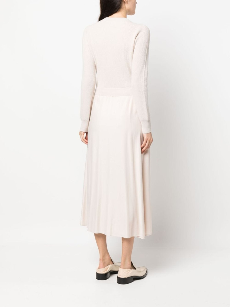 contrasting-stitch knitted midi dress 4