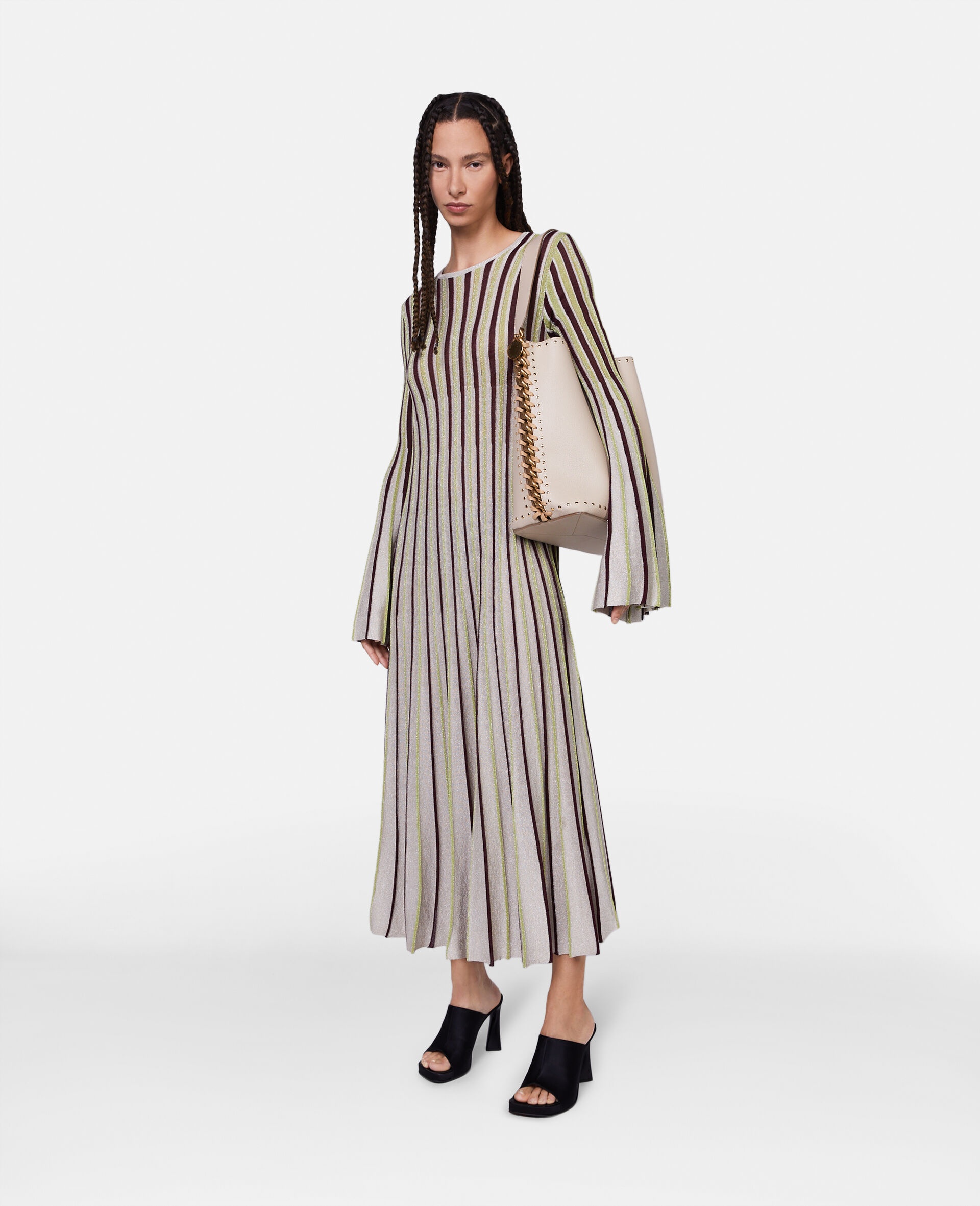 Lurex Rib Knit Midi Dress - 2