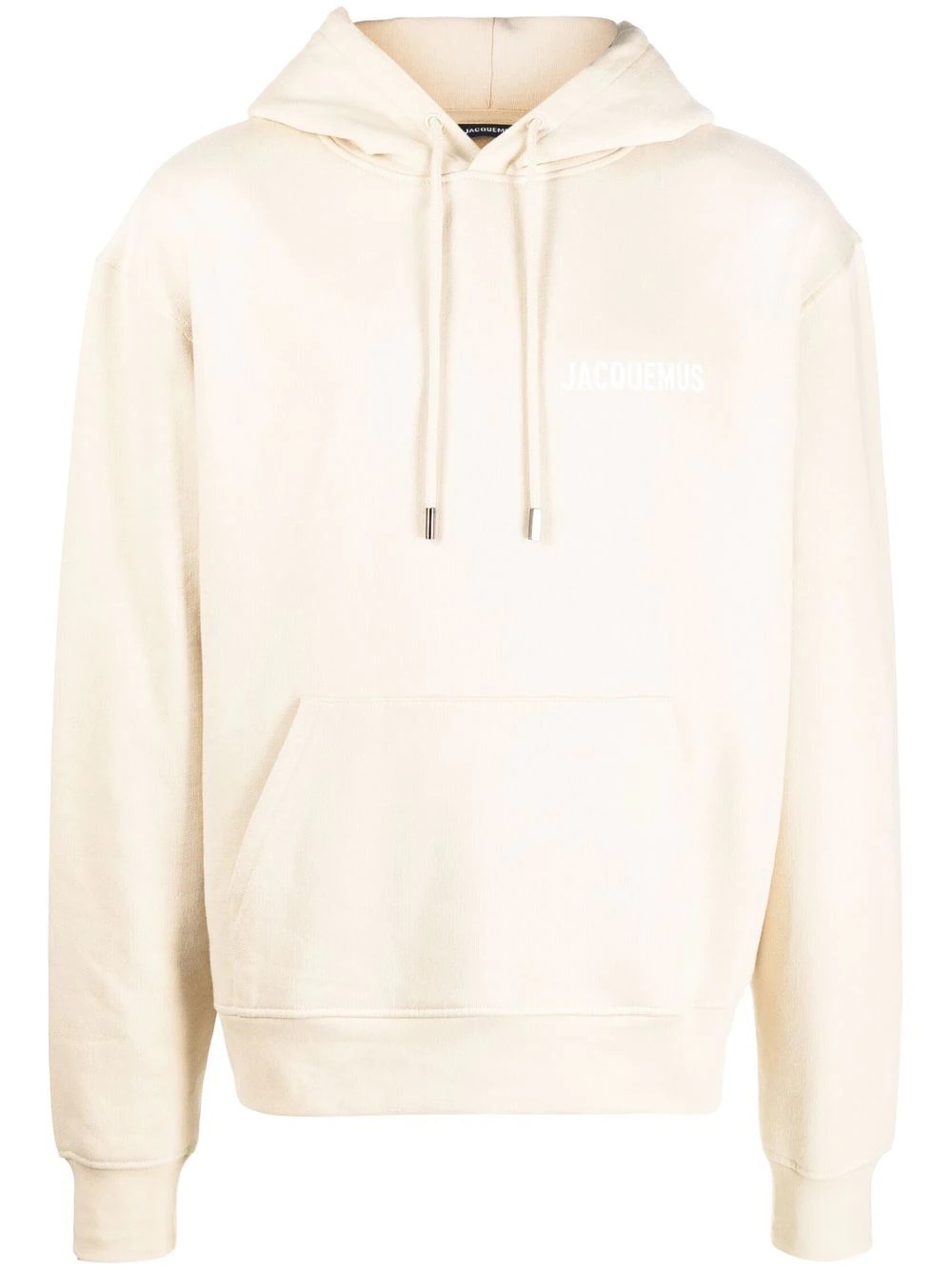 logo-print cotton hoodie - 1