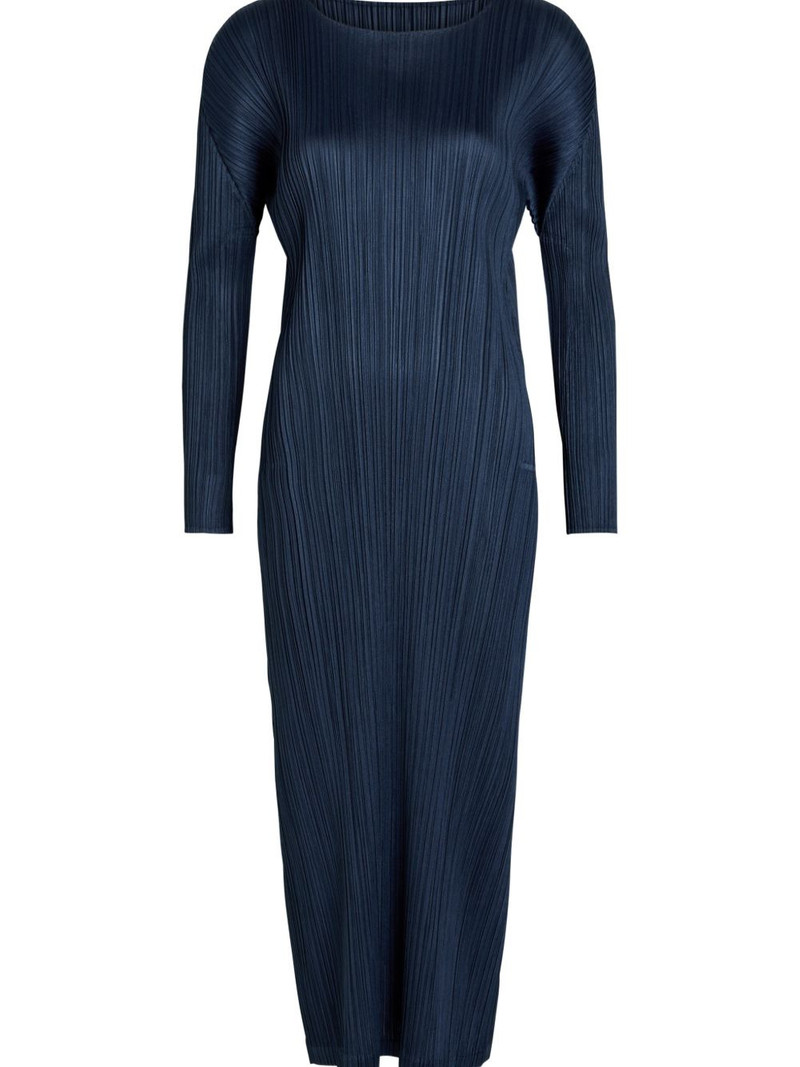 Pleats Please Issey Miyake pleated long-sleeve maxi dress outlook