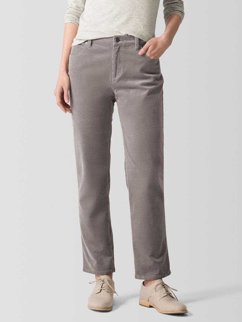 Organic Cotton Stretch Corduroy Straight Pant 3