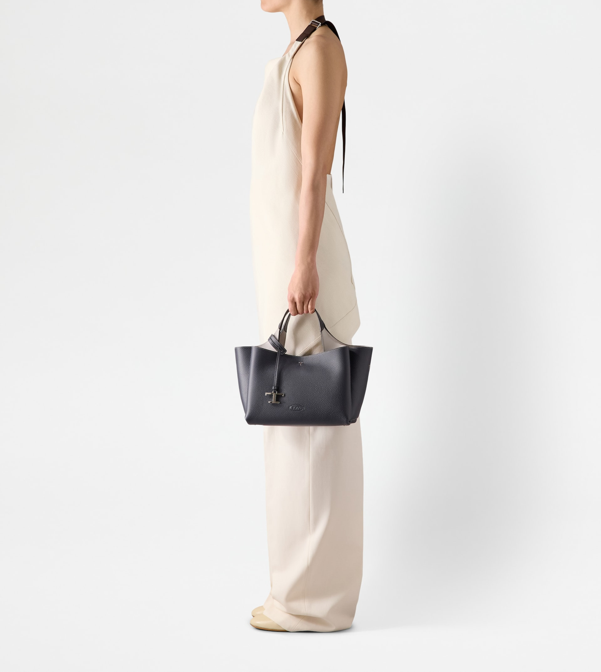 BAG IN LEATHER MINI - BLUE, GREY - 7