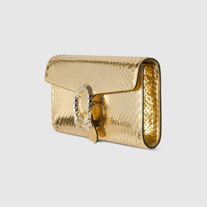 GUCCI Dionysus small python clutch outlook