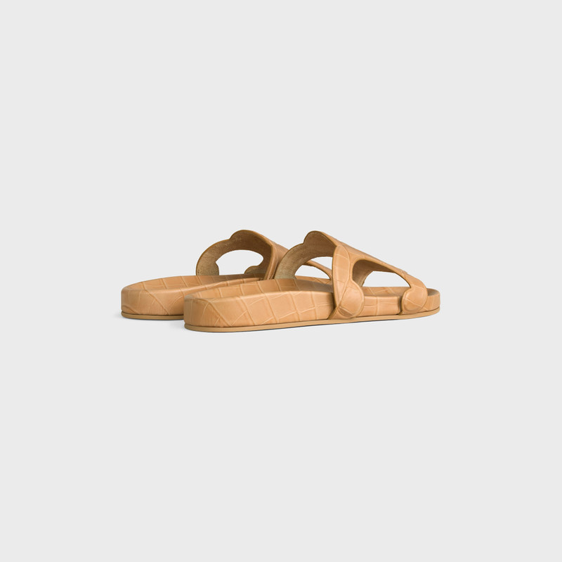 CELINE TRIOMPHE SLIDE IN CROCODILE STAMPED CALFSKIN outlook