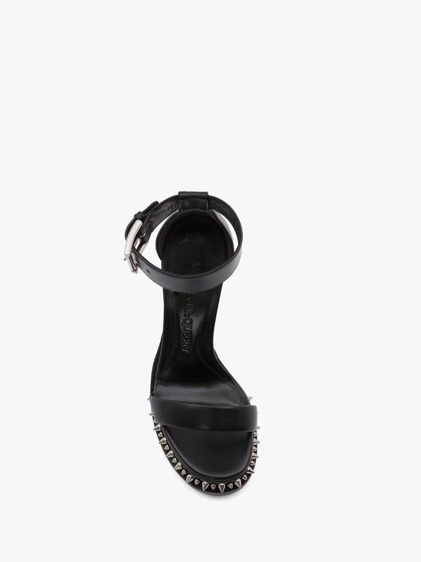 Punk Stud Platform Sandal in Black/silver - 4
