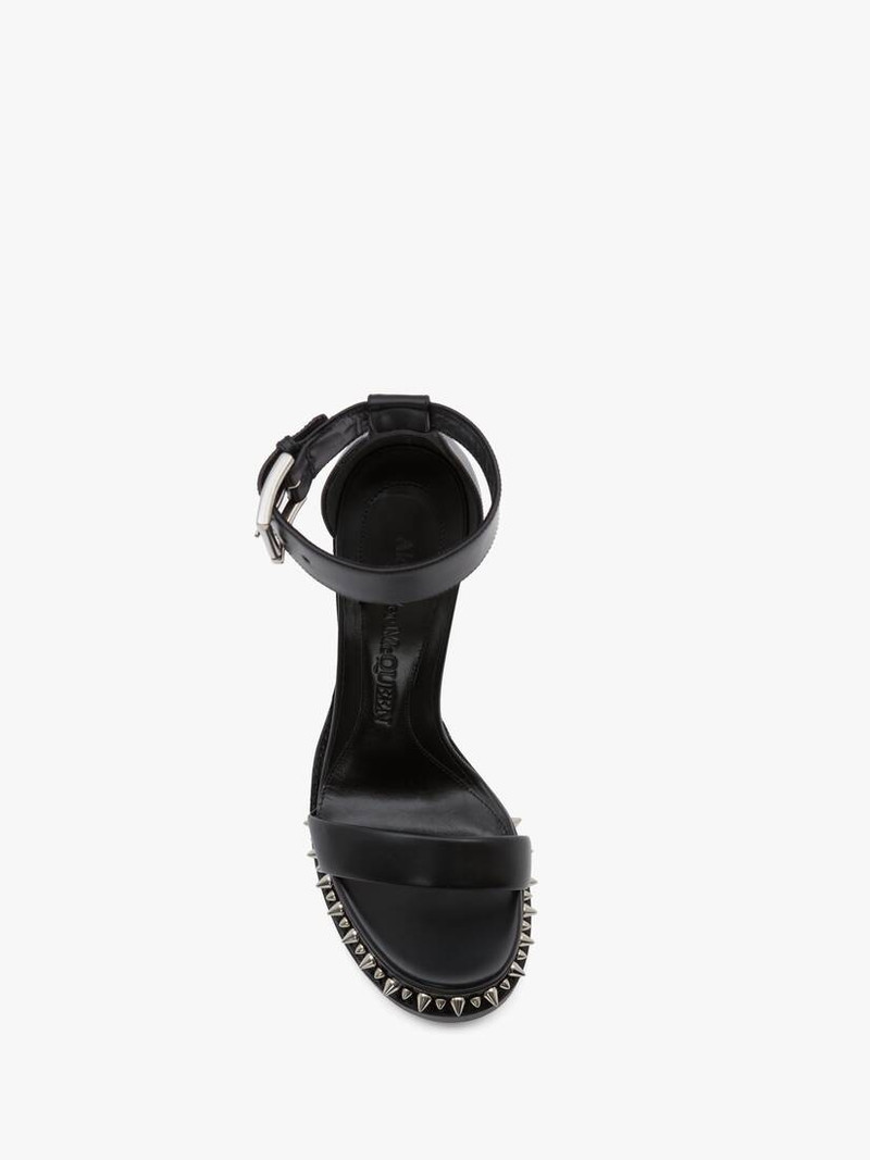 Punk Stud Platform Sandal in Black/silver 4