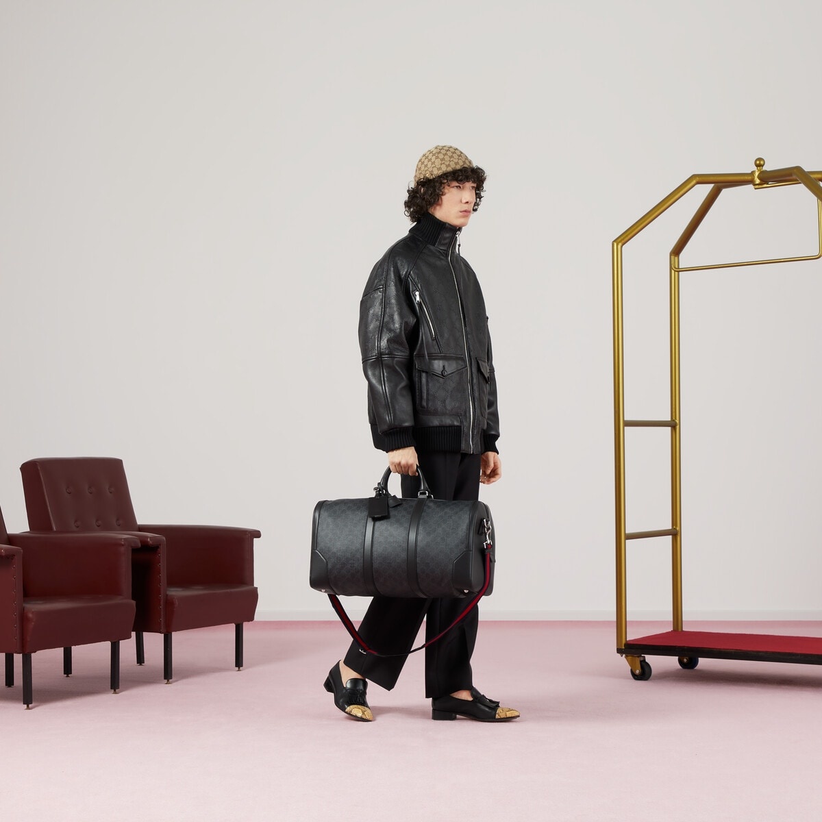 GG Black carry-on duffle - 3