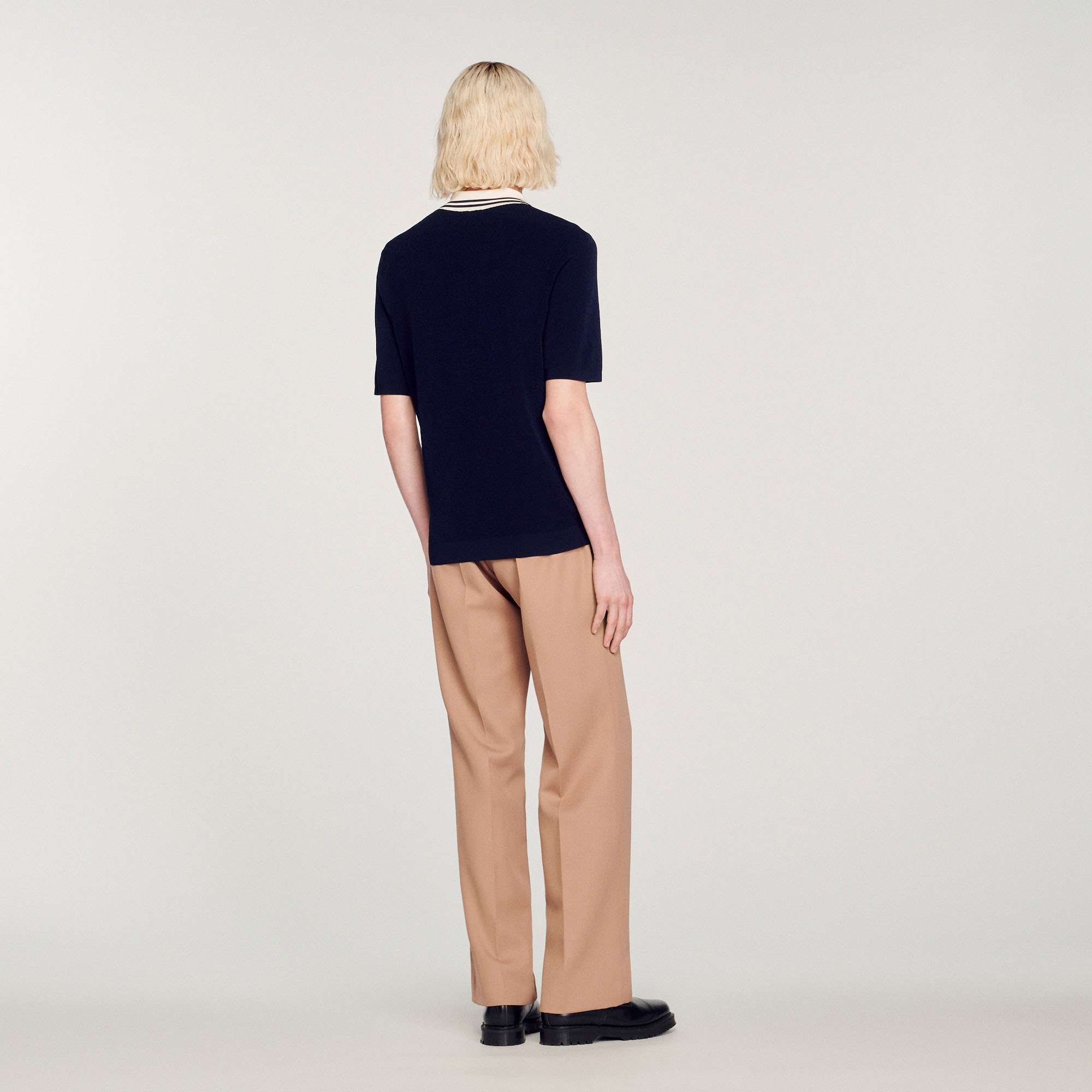 Contrasting collar polo shirt - 6