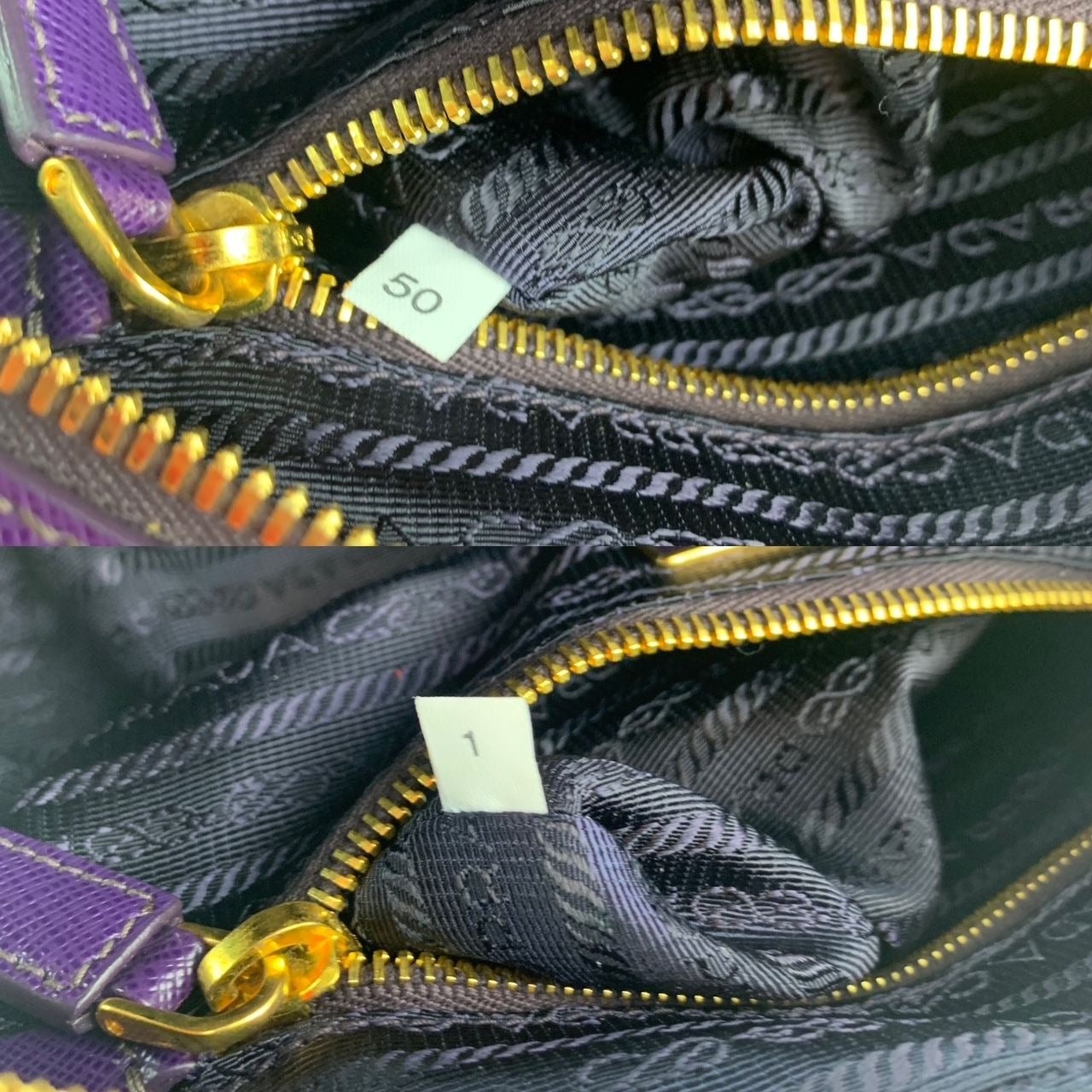 Prada Saffiano Leather Lux Small  Top Handle Viola Purple Handbag - 6