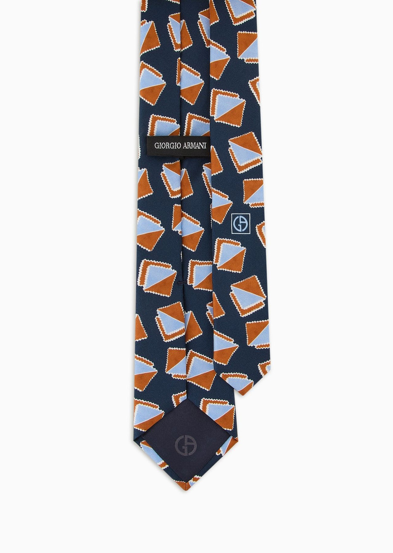 GIORGIO ARMANI ASV printed silk tie outlook