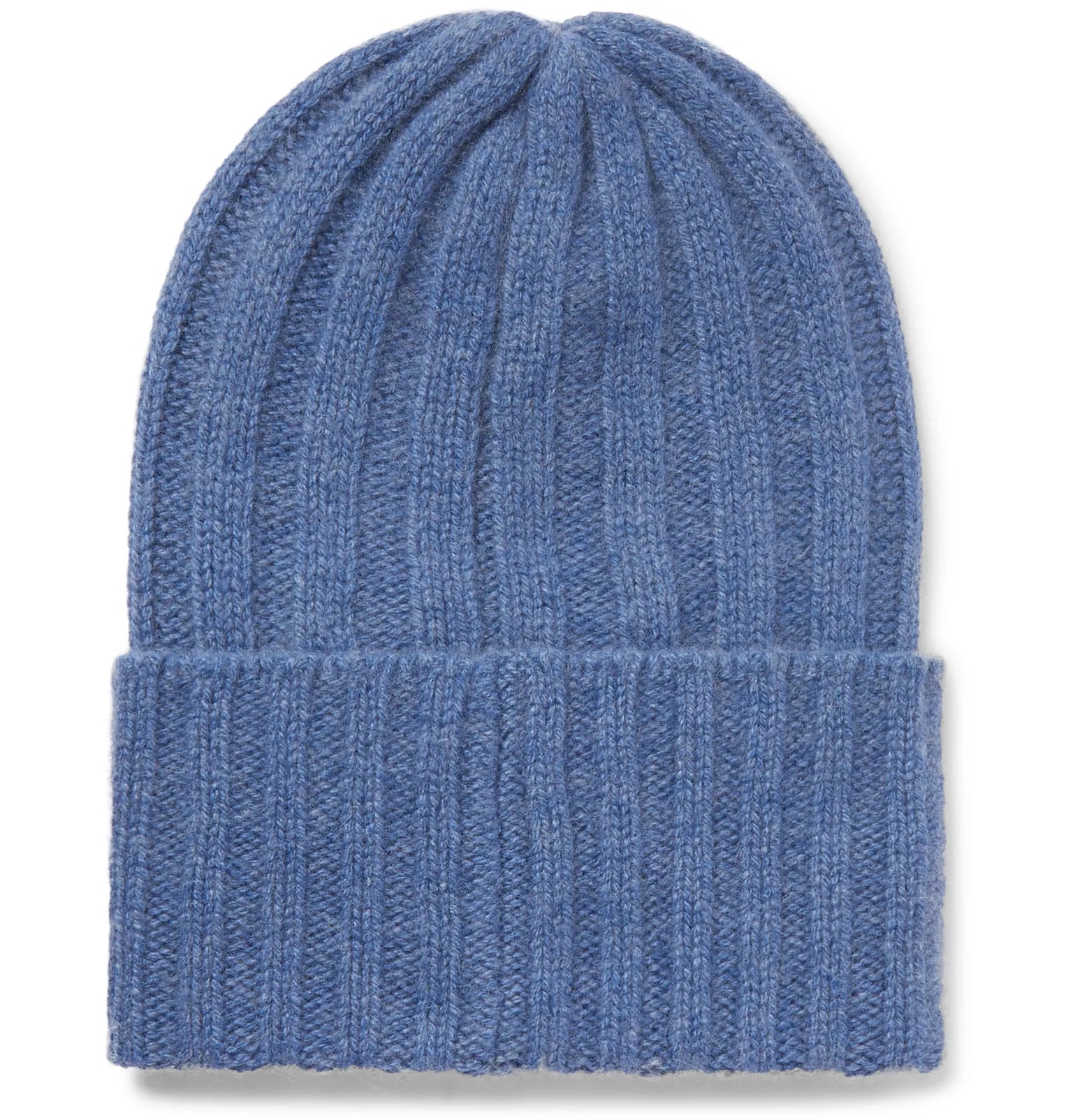 Short Bunny Echo Ribbed Cashmere Beanie - 6