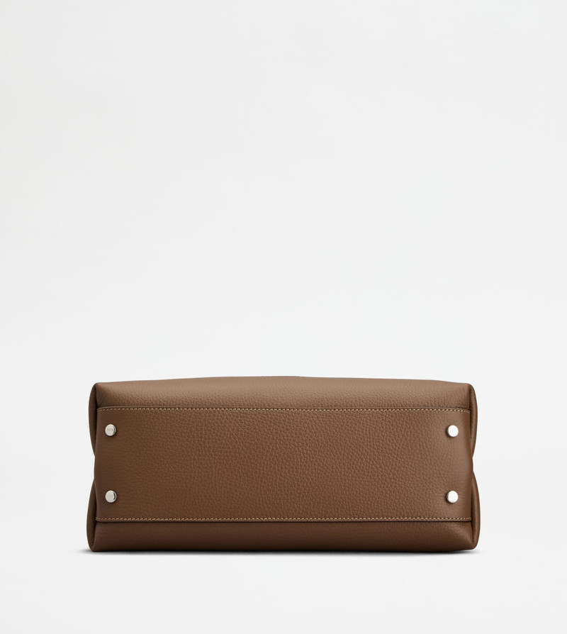 BAG IN LEATHER SMALL - BROWN 3