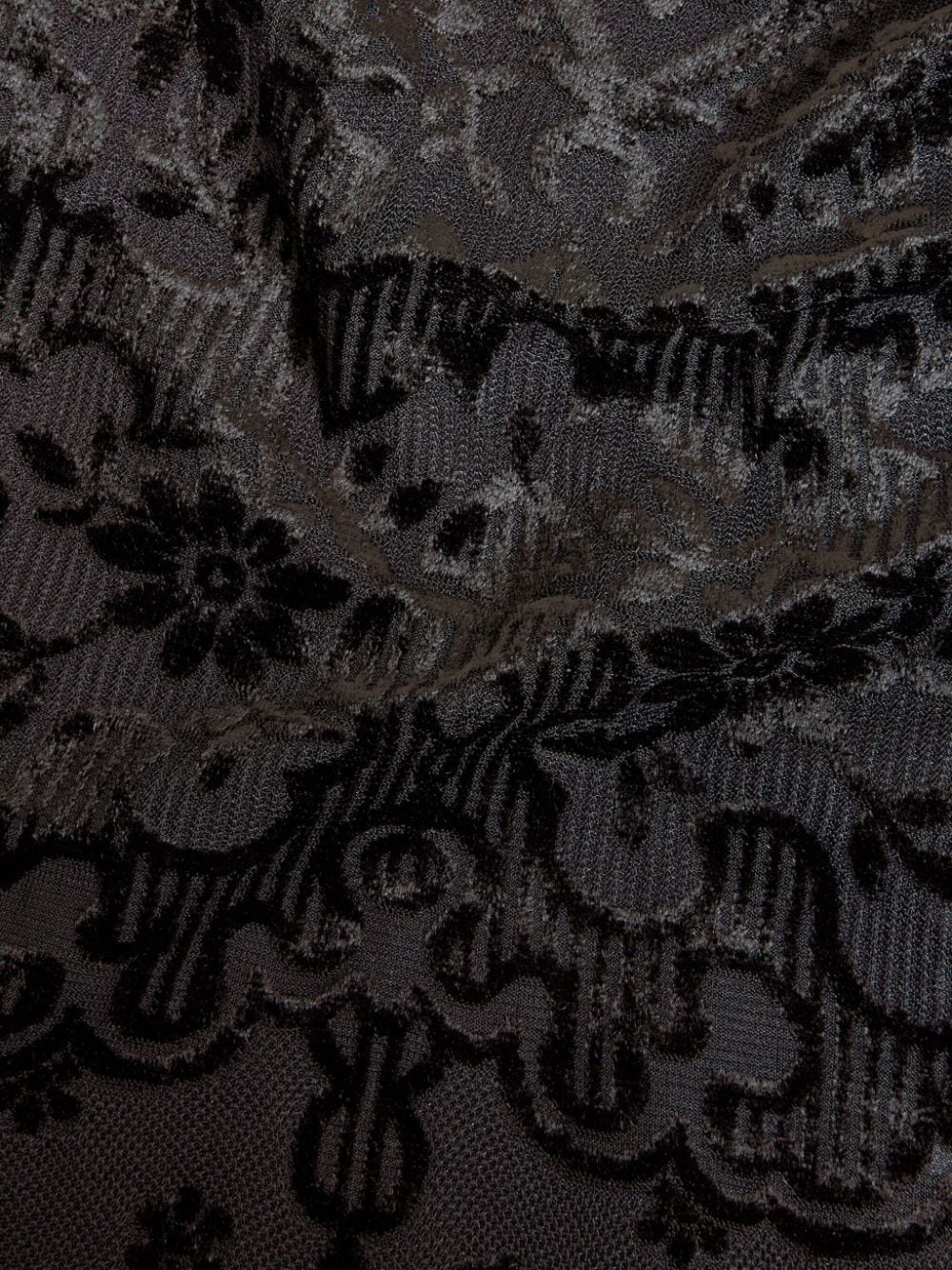 tulle and jacquard velvet top - 6