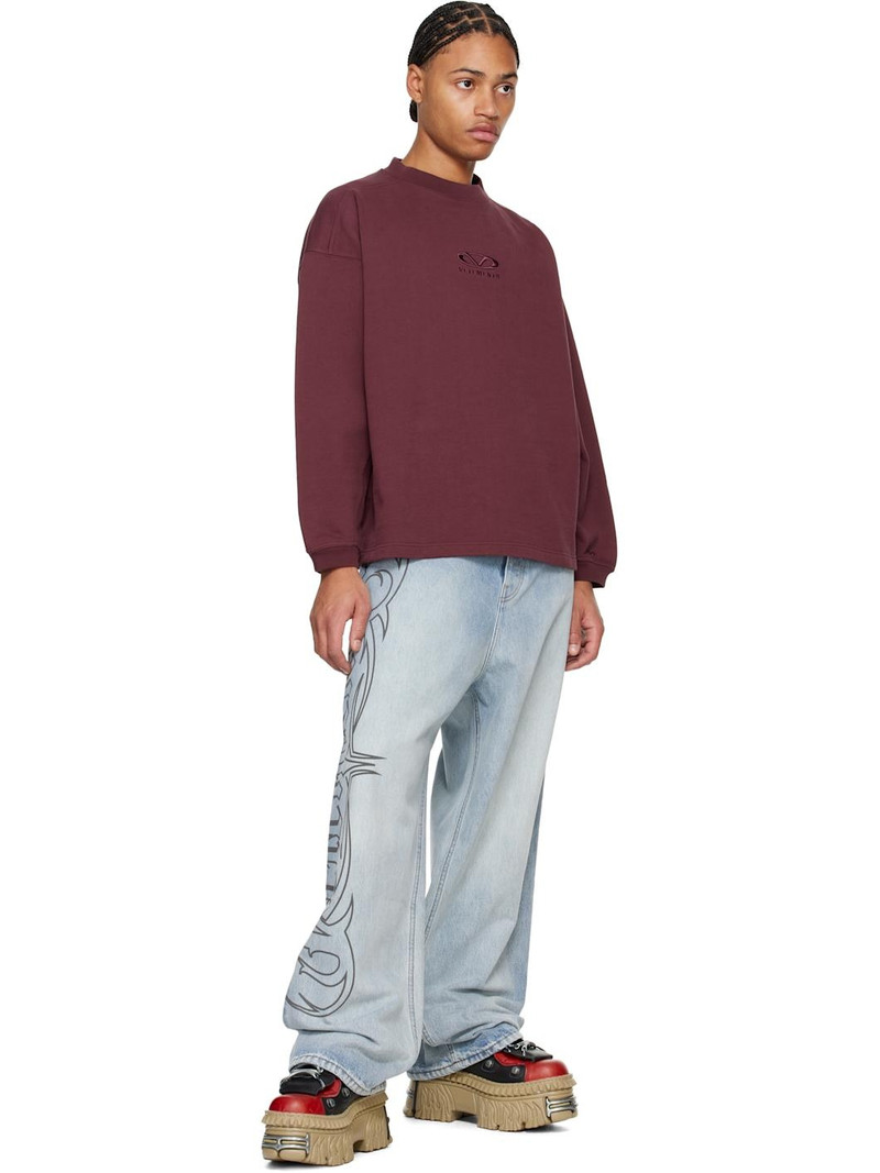 VETEMENTS Blue Metal Logo Baggy Jeans outlook