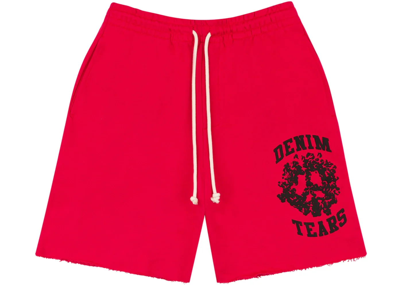 Denim Tears Denim University Sweat Shorts Red - 1