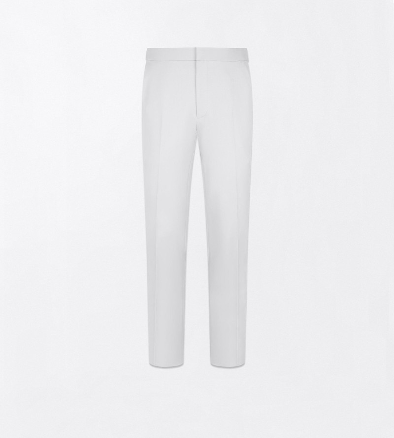 MILITARY WOOL SATIN FLAT FRONT PANT 1